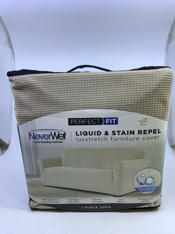 NIP 1 CREAM SOFA COVER PERFECT FIT.