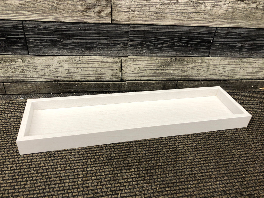 LIGHT GREY WALL SHELF.