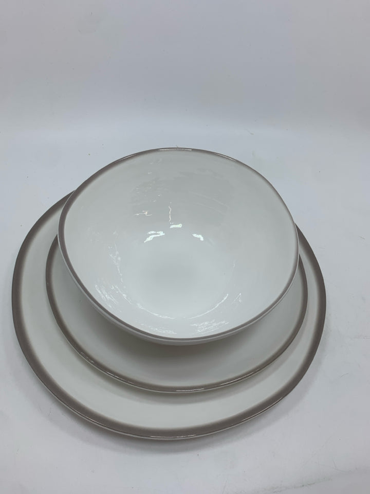 18PC MELAMINE DINNER SET SVC FOR 6.