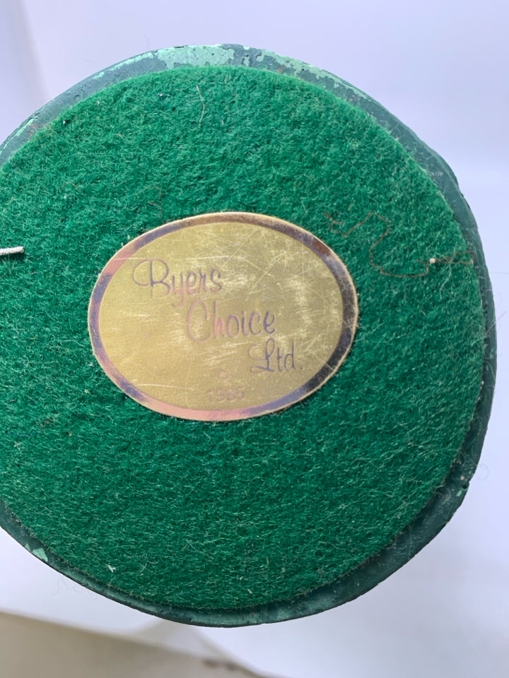 BYER'S CHOICE CAROLER W/ SCRIPT GREY JACKET 1985.
