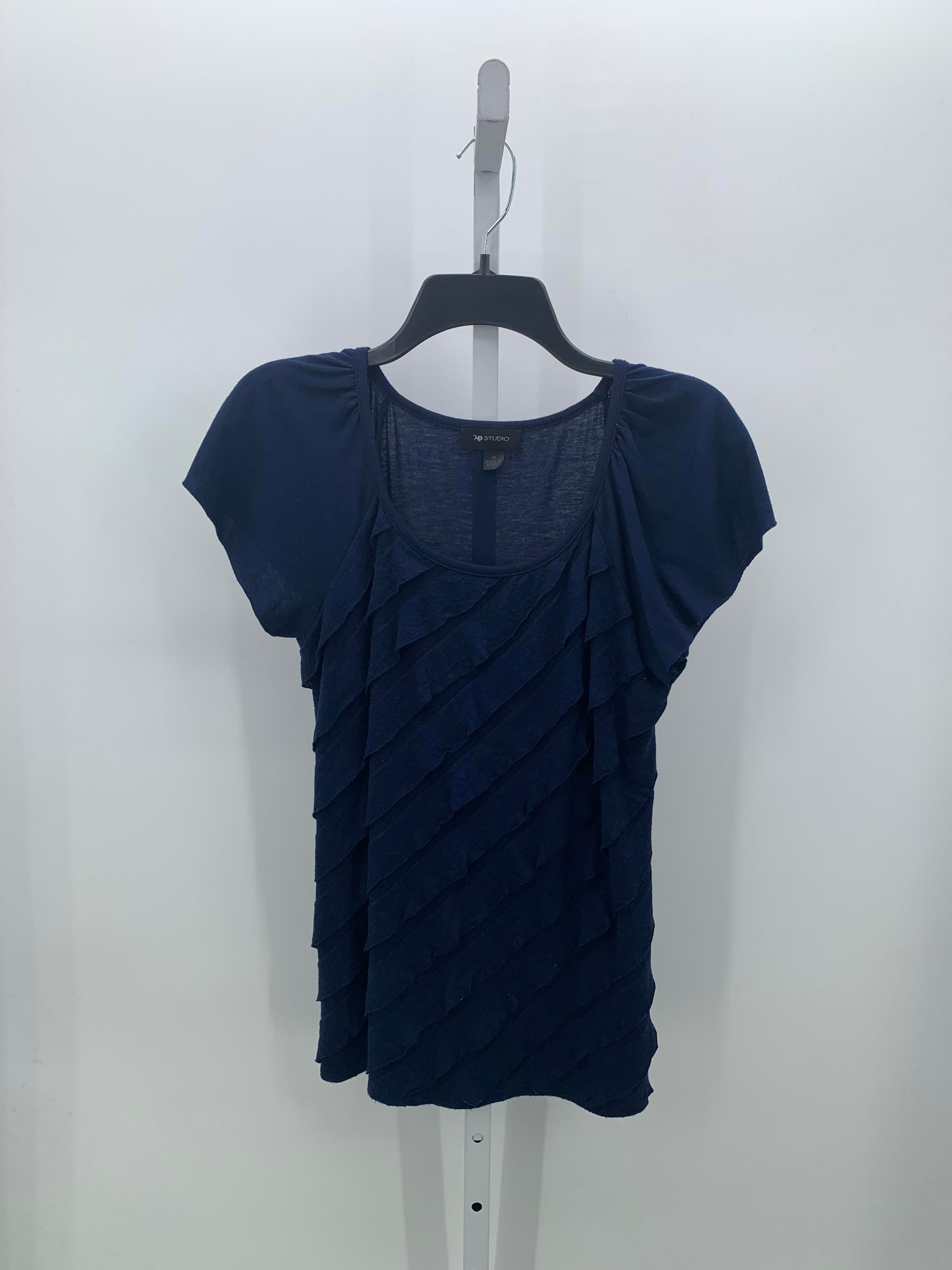 Ab Studio Size Medium Misses Short Sleeve Shirt