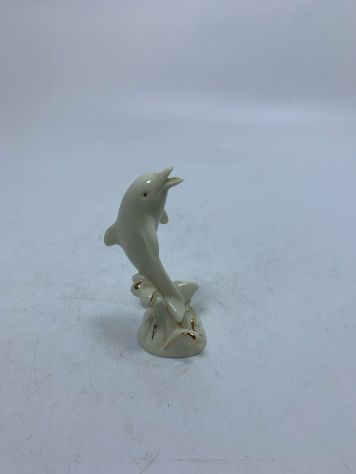 PORCELAIN DOLPHIN FIGURINE.