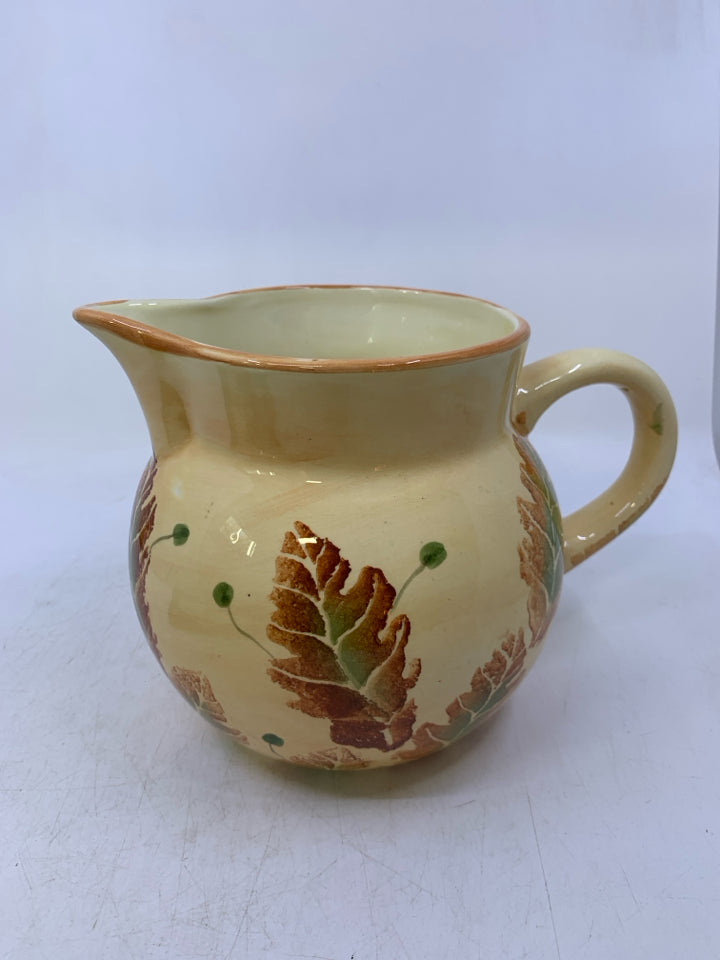 FALL LEAVES PITCHER.