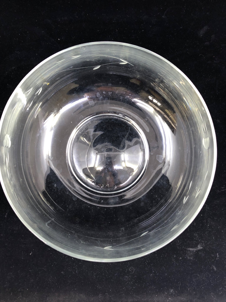 PRINCESS HOUSE ETCHED GLASS SERVING BOWL.