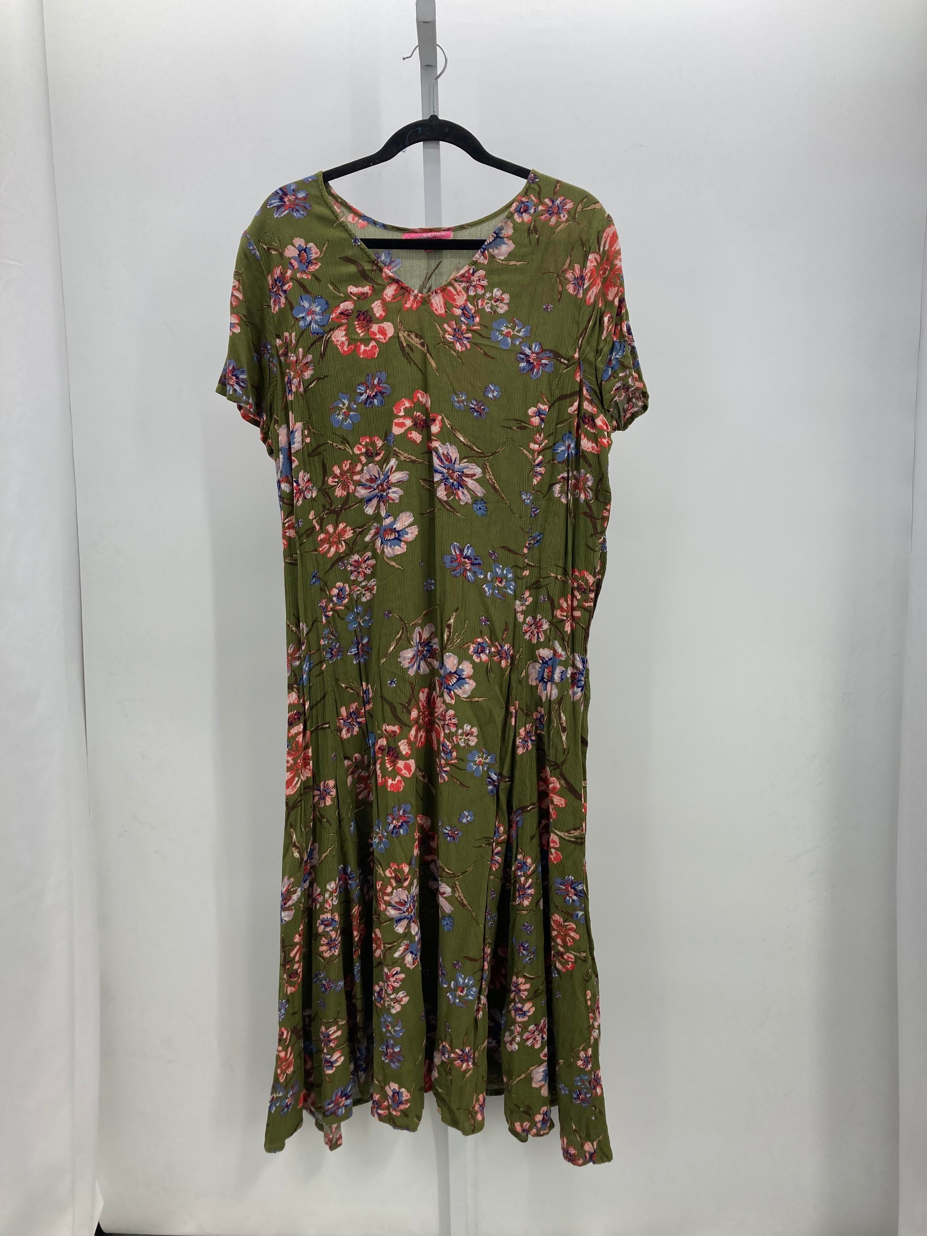 Woman Within Size 1X Womens Short Sleeve Dress