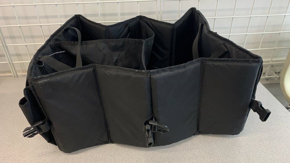 LL BEAN BLACK COLLAPSIBLE CAR ORGANIZER.