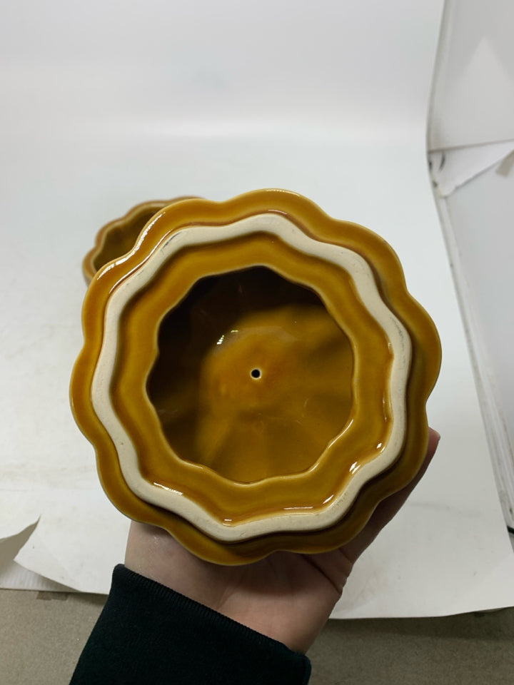 YELLOW PIER 1 PUMPKIN CANISTER.