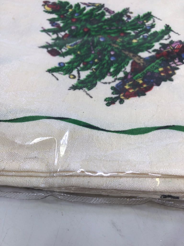 4PK SPODE XMAS TREE NAPKINS.
