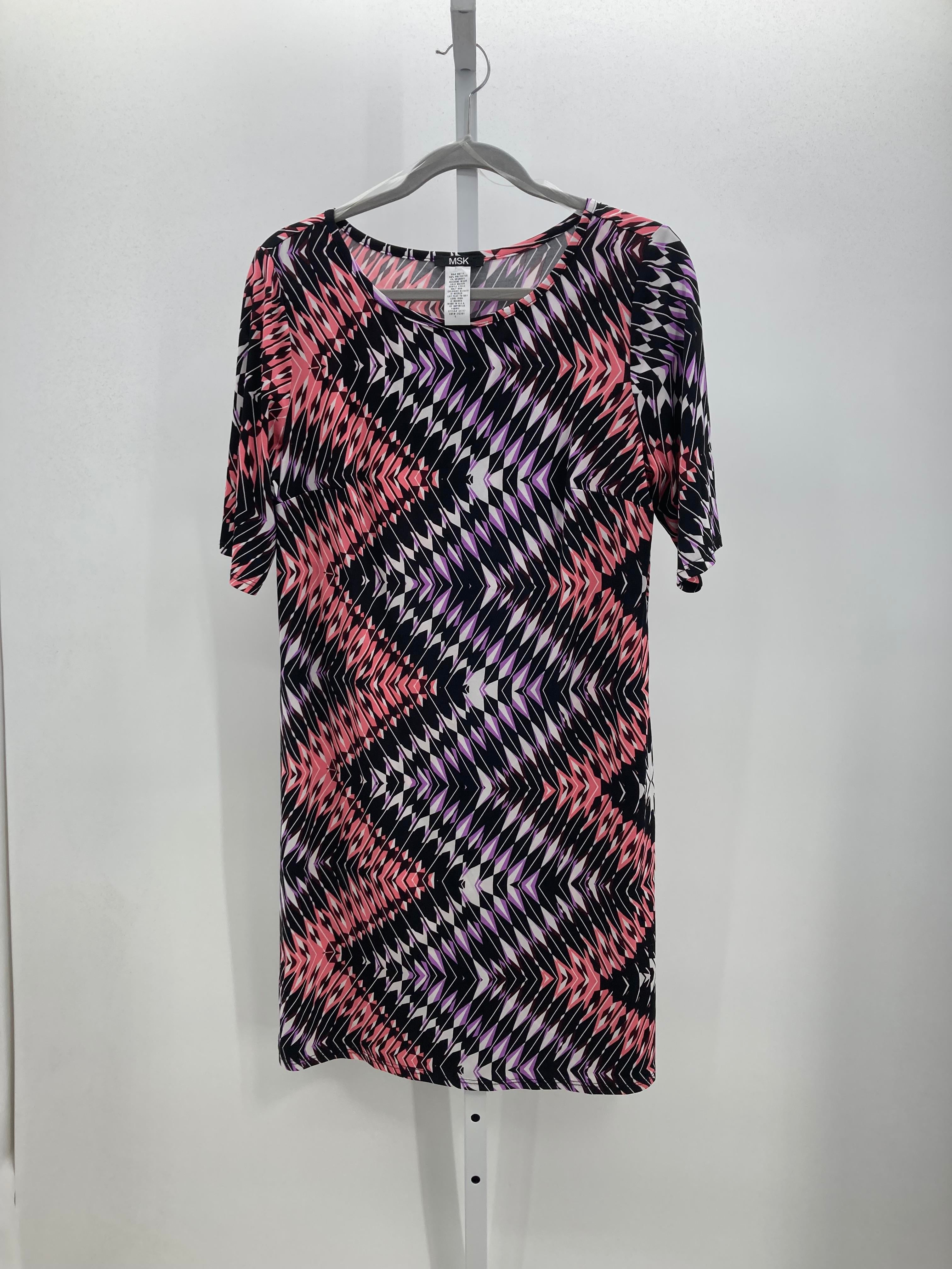 MSK Size Large Misses Short Sleeve Dress