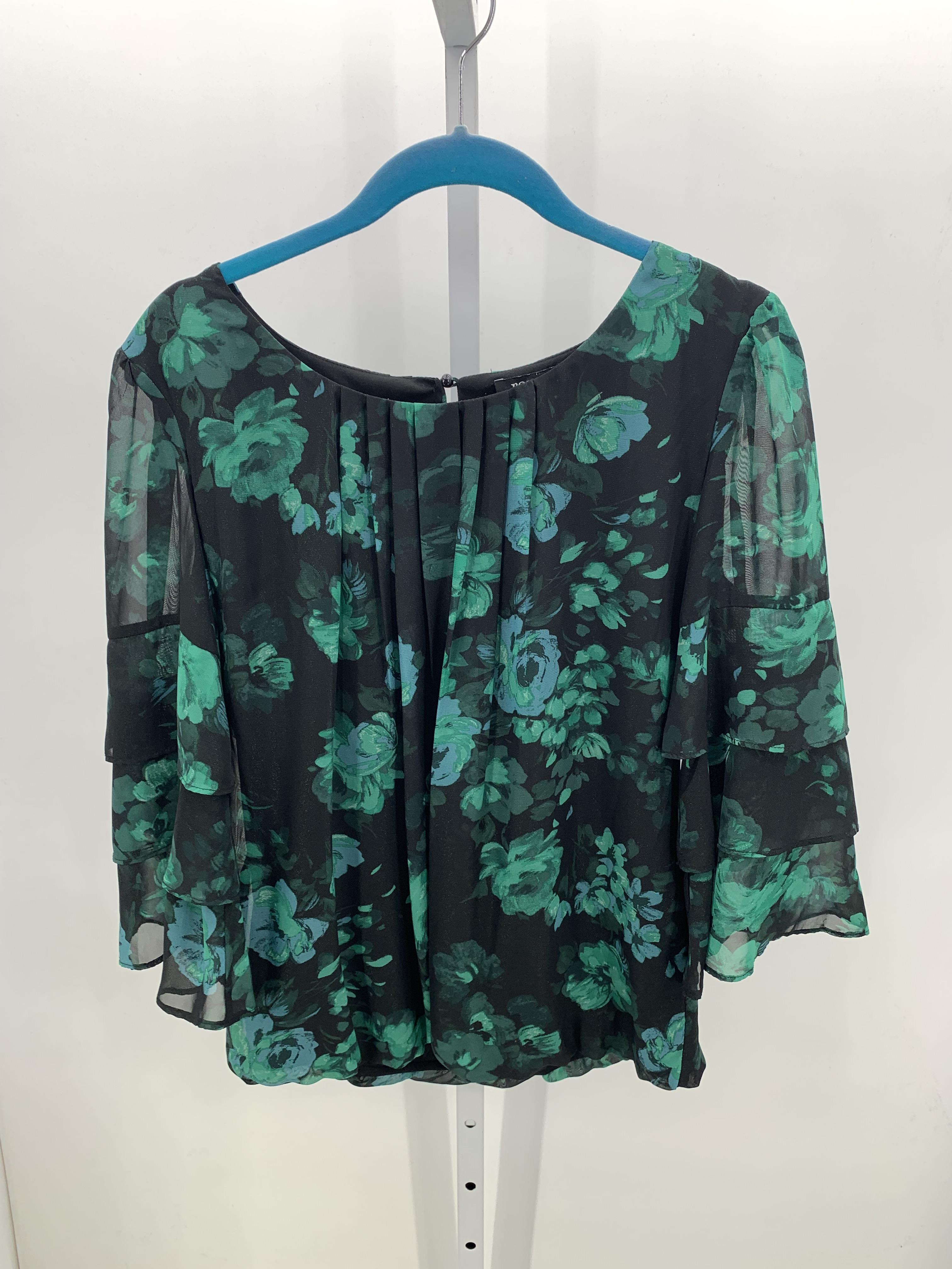 Roz & Ali Size Small Misses 3/4 Sleeve Shirt