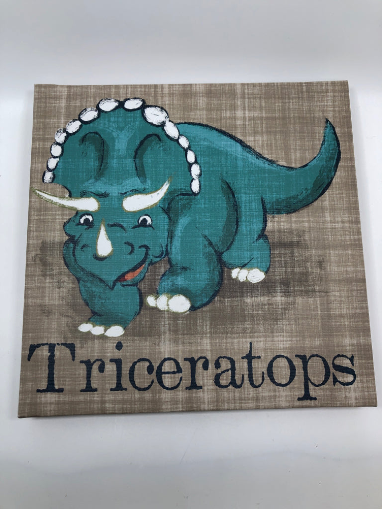 TRICERATOPS CANVAS WALL ART.
