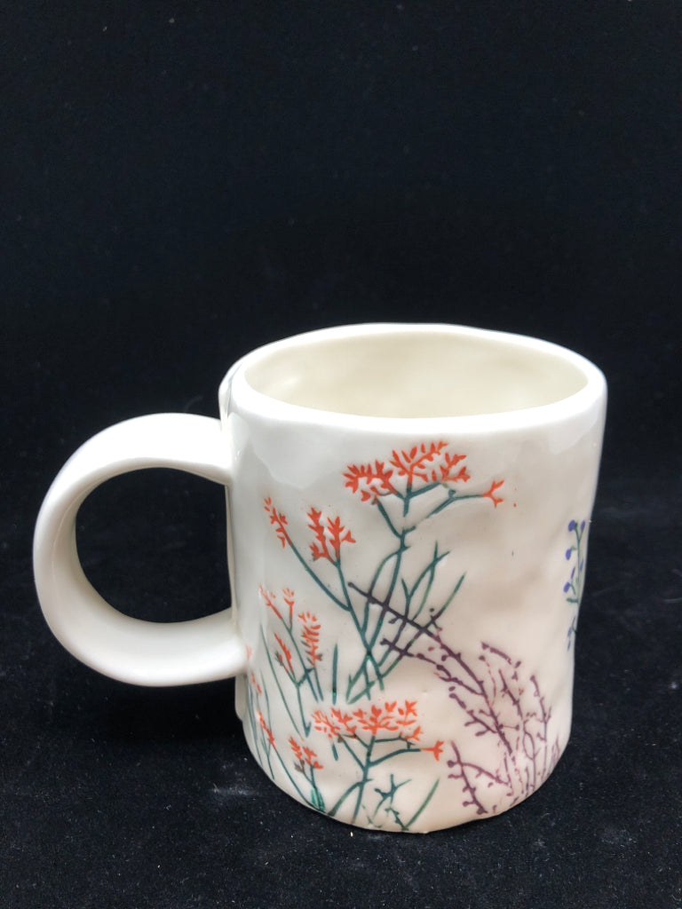 "A" FLORAL ANTHROPOLOGIE MUG.