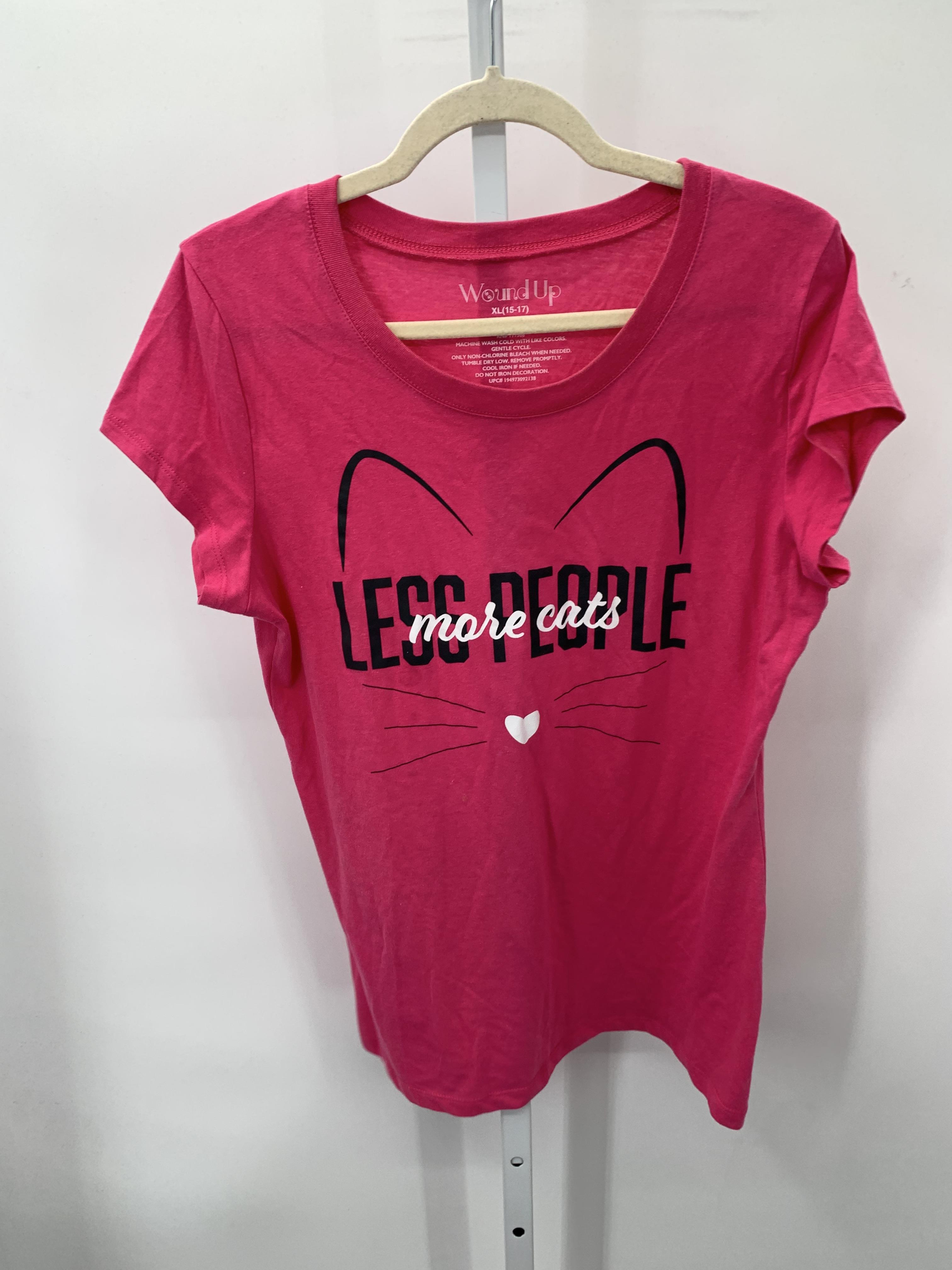 Wound Up Size Extra Large Juniors Short Sleeve Shirt
