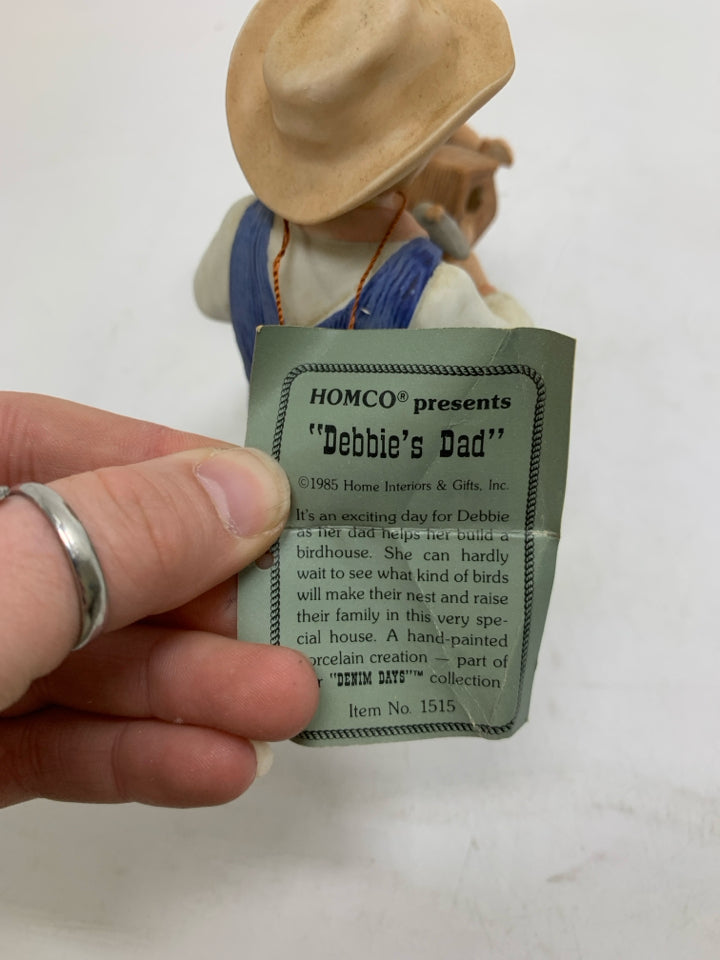 DENIM DAYS FATHER BUILDING BIRD HOUSE W/ GIRL.
