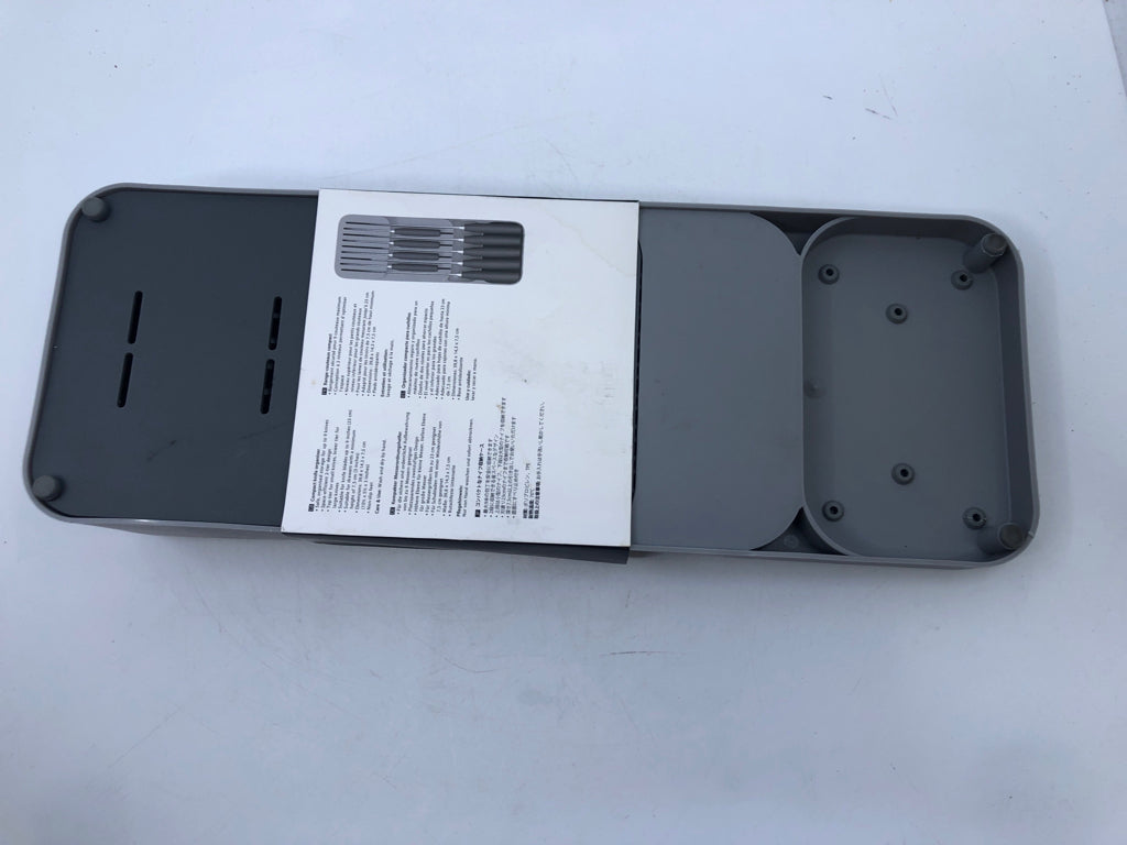 NIP GRAY COMPACT 2-TIER KNIFE ORGANIZER
