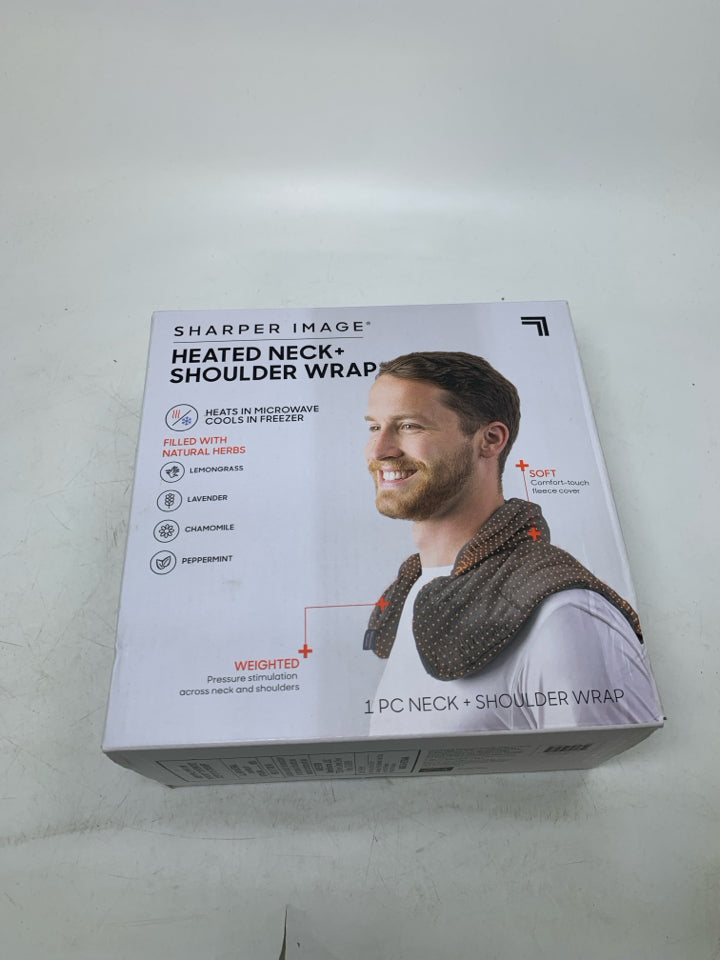 NIB HEATED NECK/SHOULDER WRAP SHARPER IMAGE.
