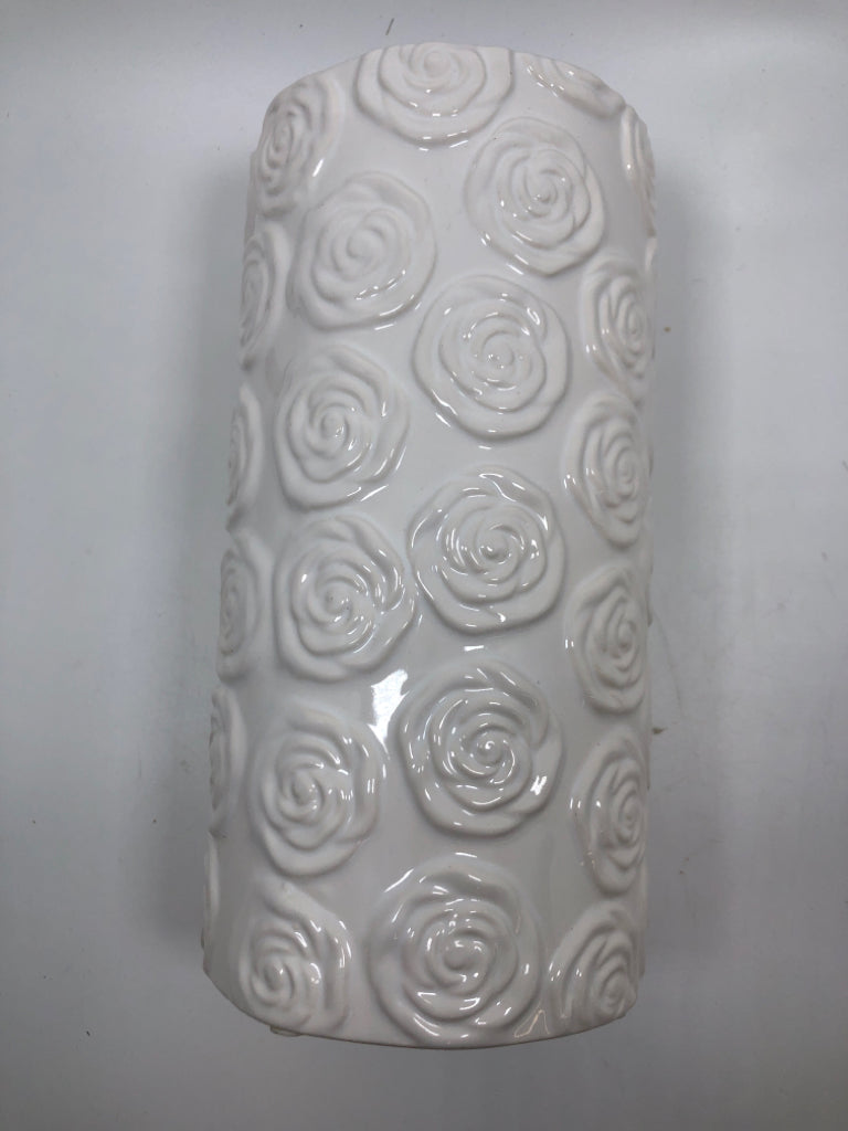 "IN MEMORY" WHITE ROSE VASE.
