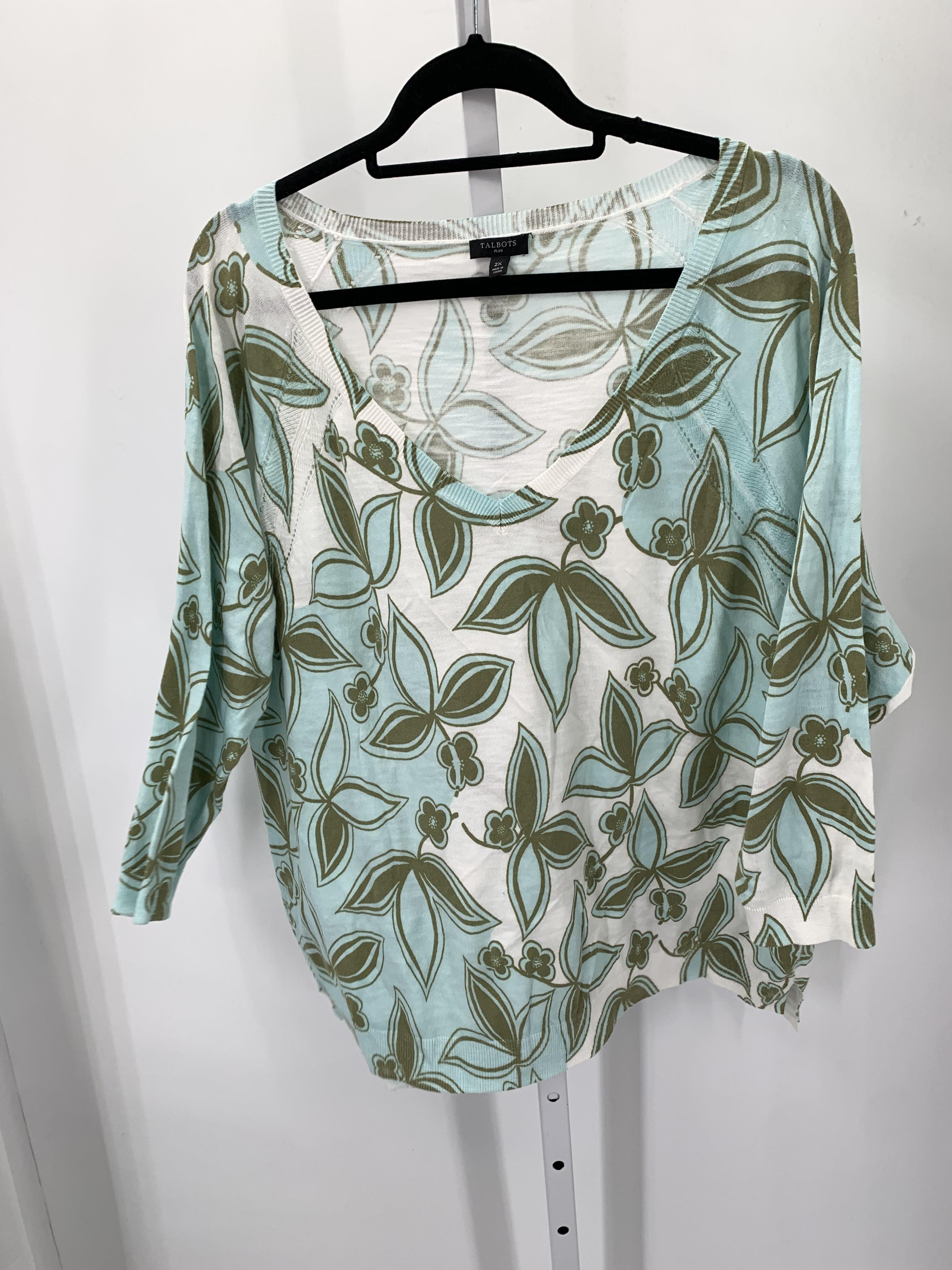 Talbots Size 2X Womens 3/4 Sleeve Sweater