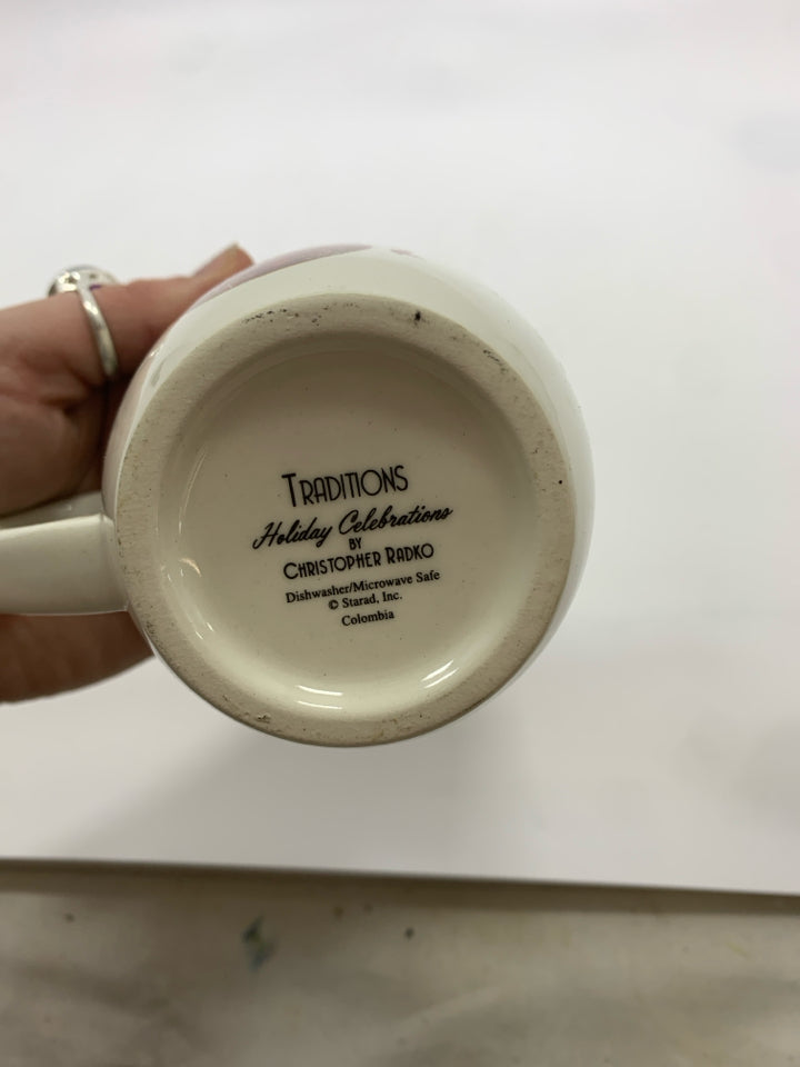 ORNAMENT W/HOLLY MUG-CHRISTOPHER RADKO.