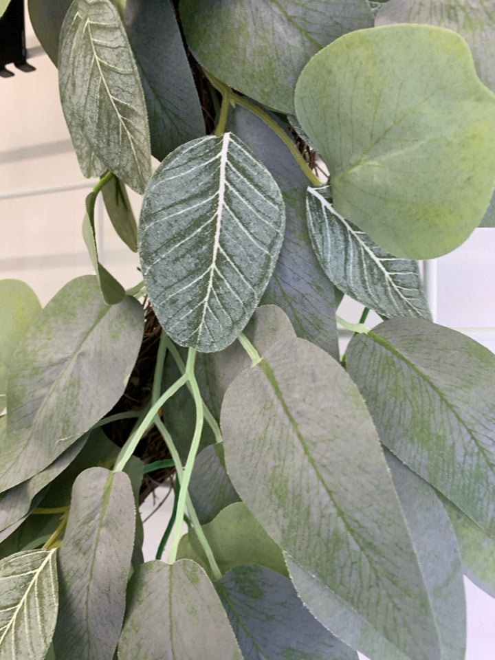 FAUX EUCALYPTUS WREATH.