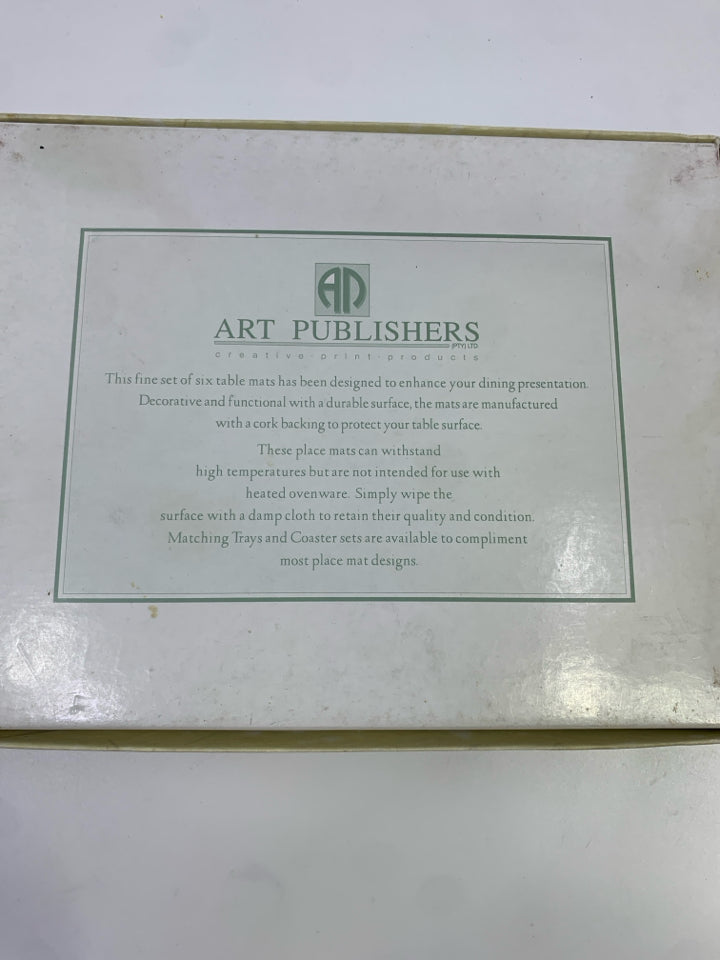 6PC THE BIG5 ANIMAL PLACEMATS IN BOX.