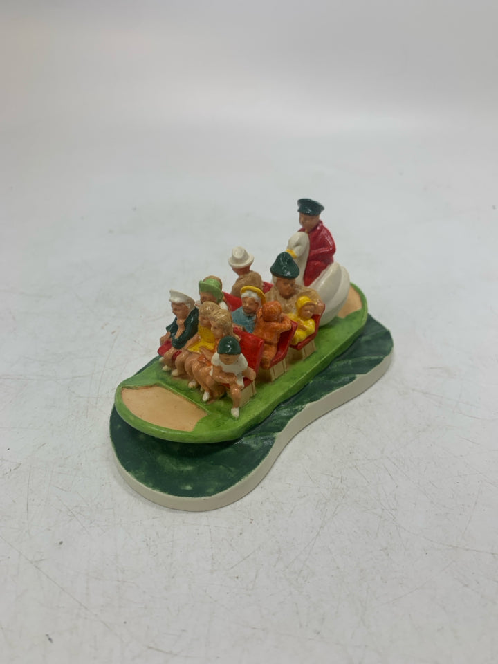 SEBASTIAN MINIATURES SWAN BOAT BOSTON PUBLIC GARDEN FIGURINE #6244.