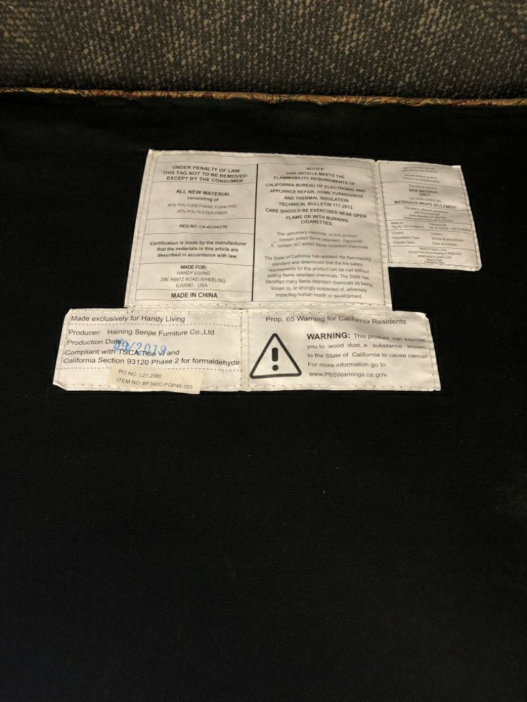 PAISLEY PRINTED ACCENT CHAIR.