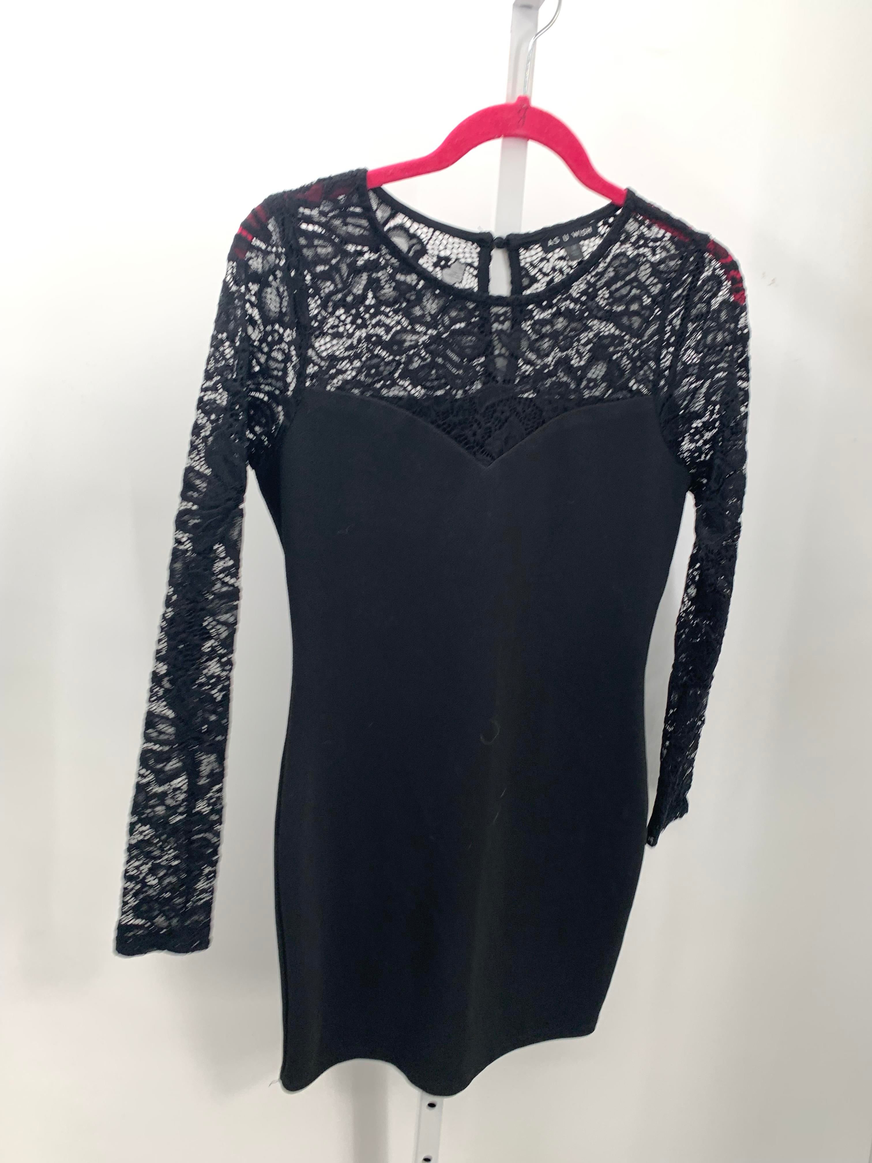 As U Wish Size Medium Juniors Long Sleeve Dress