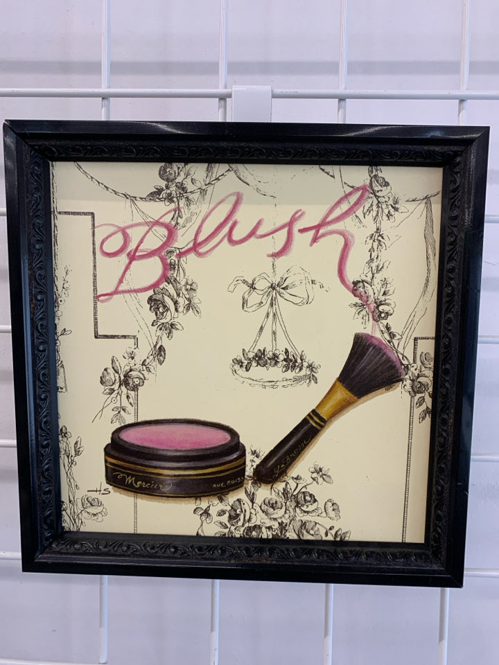 BLUSH PRINT IN BLACK FRAME.