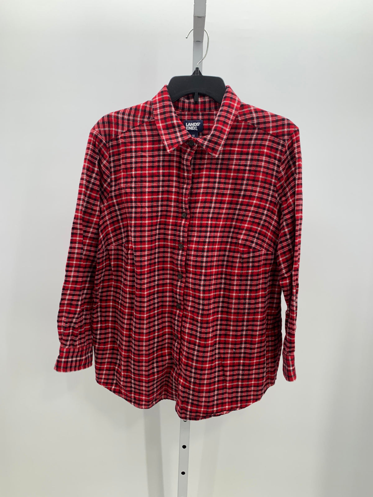 Lands End Size 1X Womens Long Sleeve Shirt