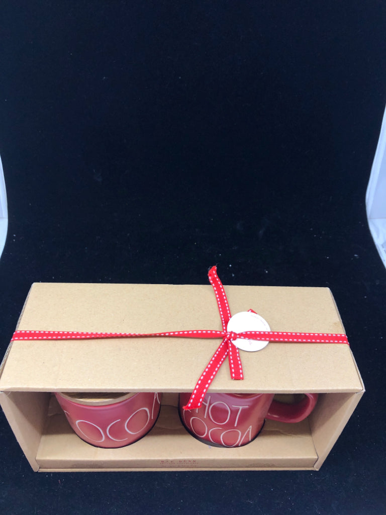 NIB COCOA CANISTER/ HOT COCOA MUG SET.