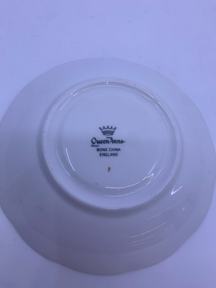 QUEEN ANNE PEAR PATTERN TEACUP AND SAUCER.