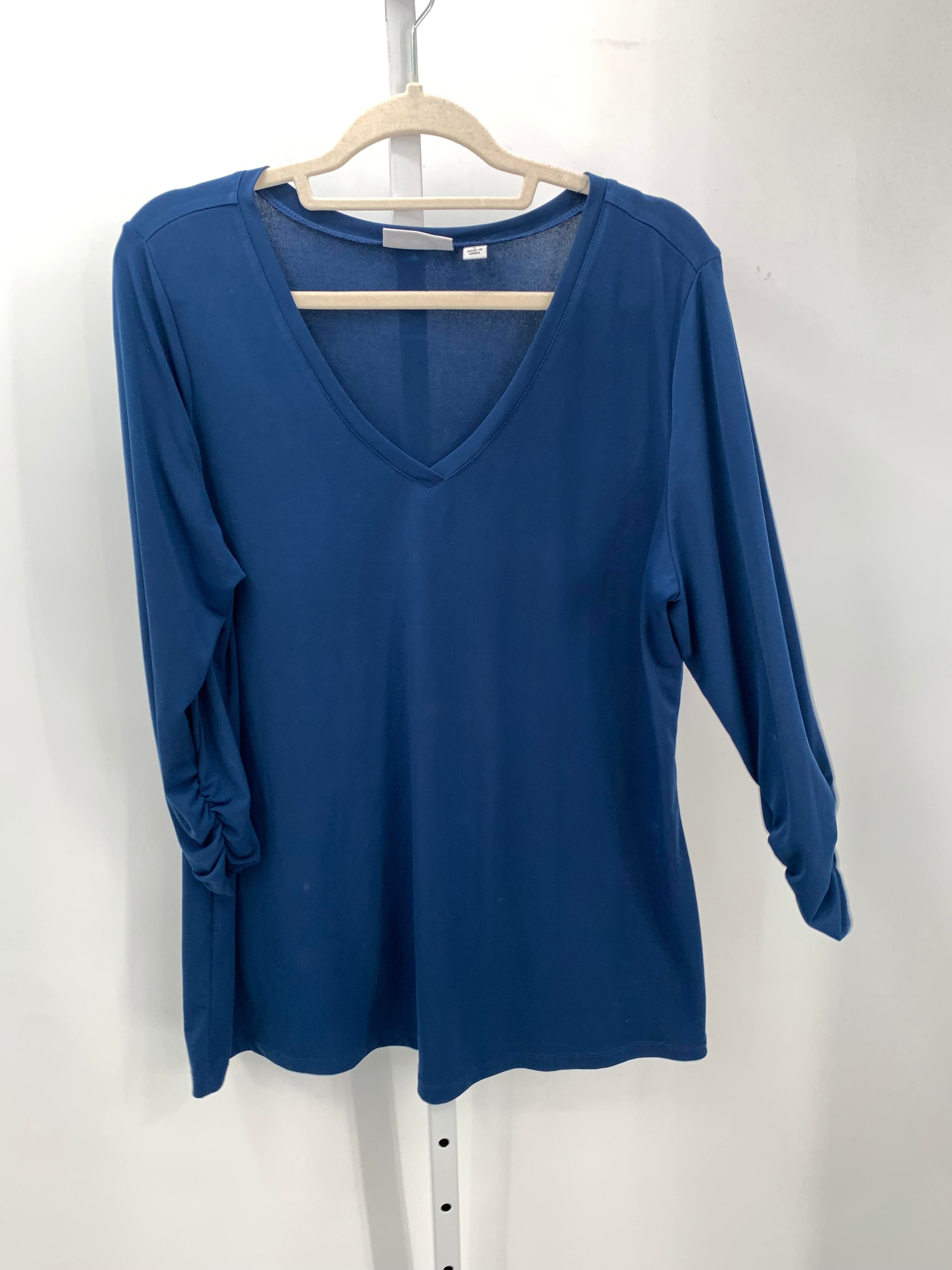 Susan Graver Size Large Misses 3/4 Sleeve Shirt