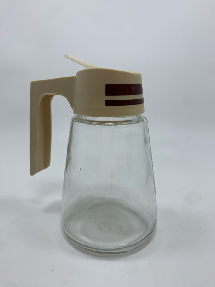 VTG GEMCO GLASS SYRUP DISPENSER.