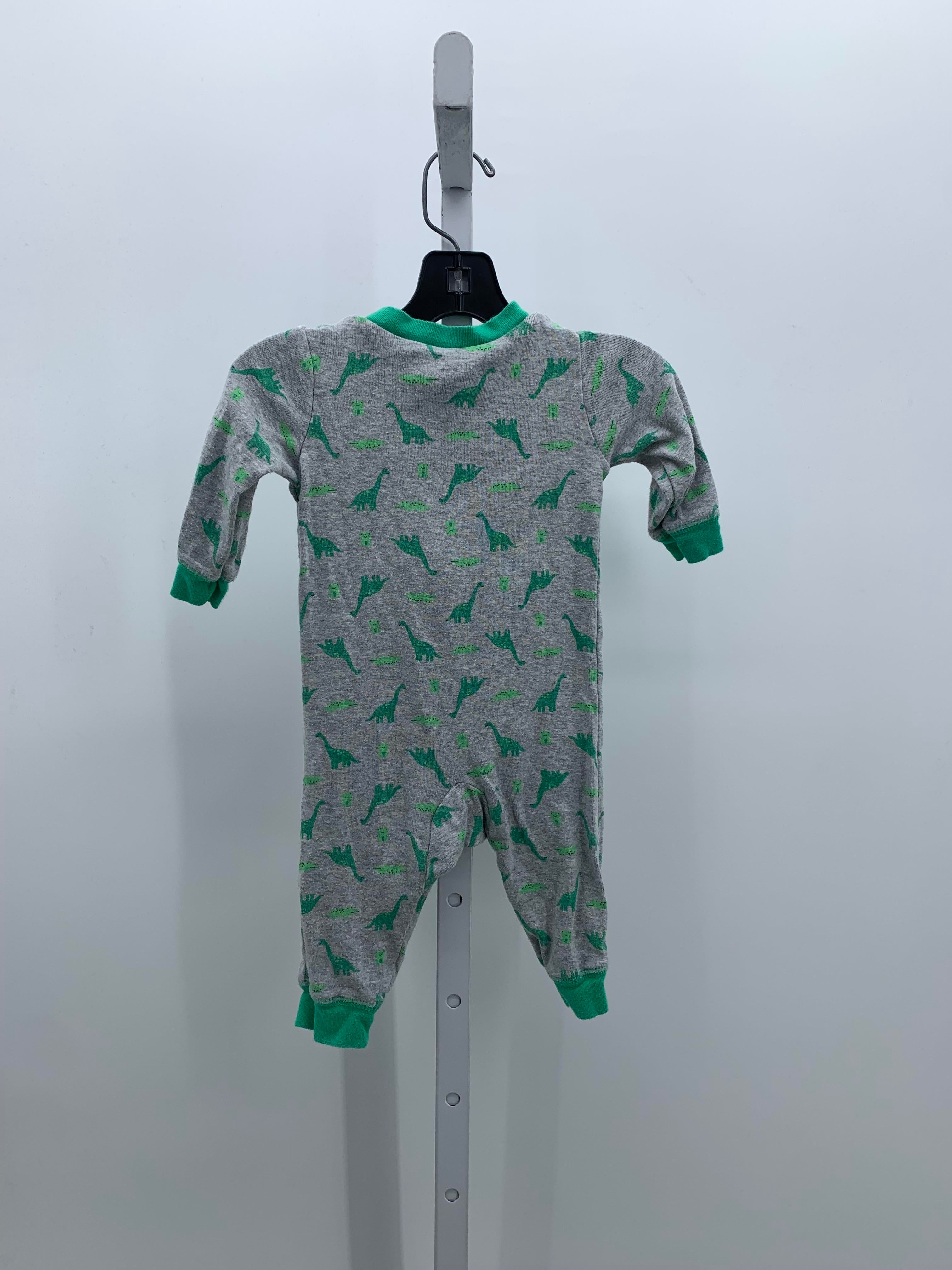 GREEN DINOS ZIP KNIT