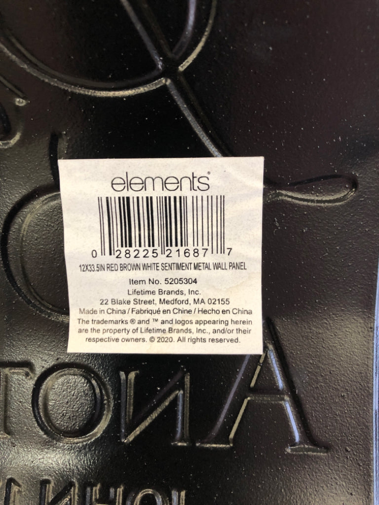 BLESS OUR HOME METAL WALL ART.