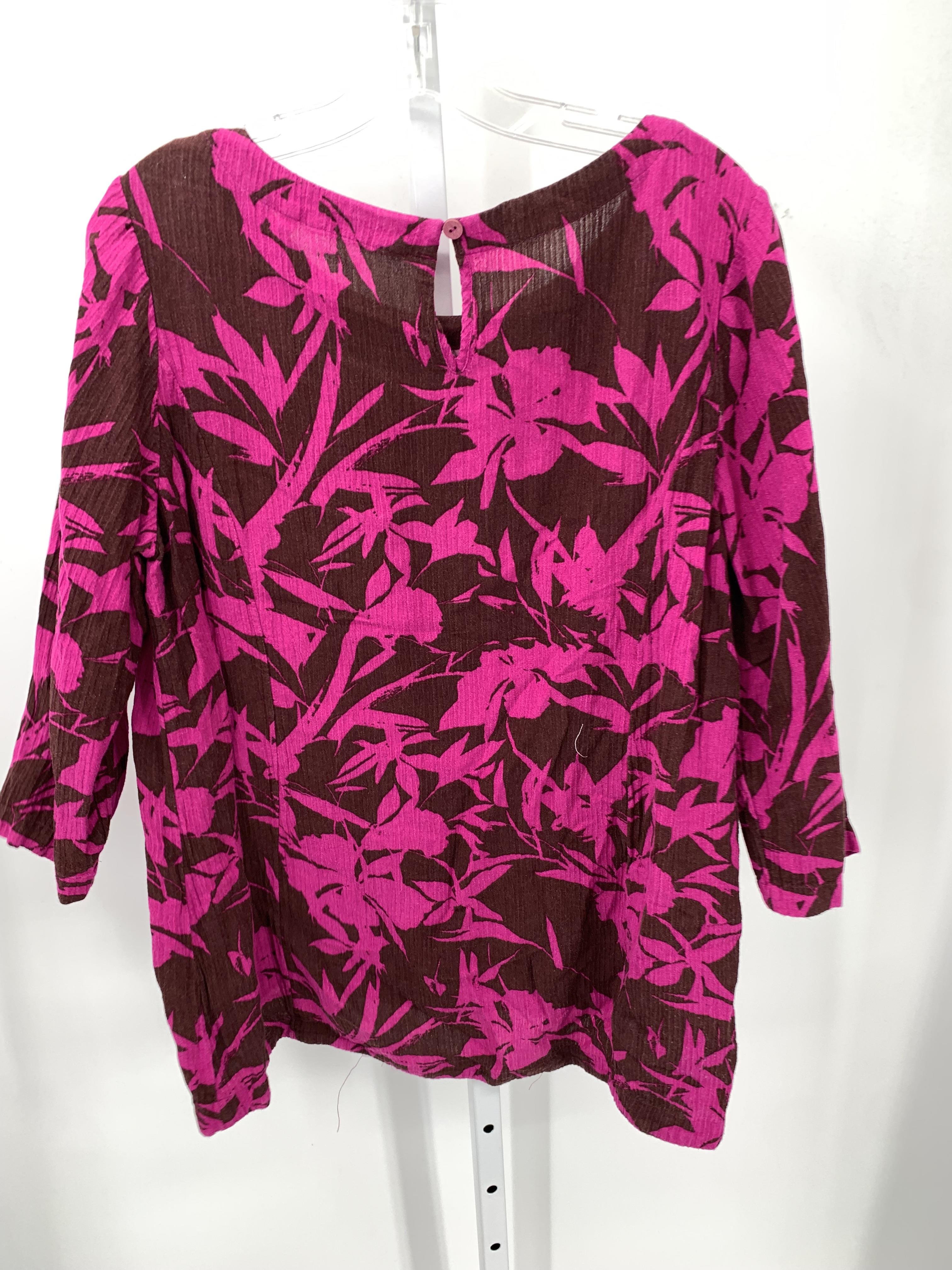 Soft Surroundings Size Large Misses 3/4 Sleeve Shirt