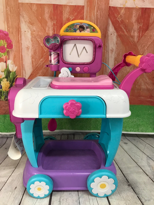 Doc McStuffins Toy Hospital Care Cart, Lights and Sounds Doctor Pretend Play Set