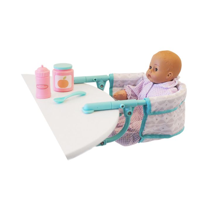 NEW Clip on Doll High Chair Soft Gray