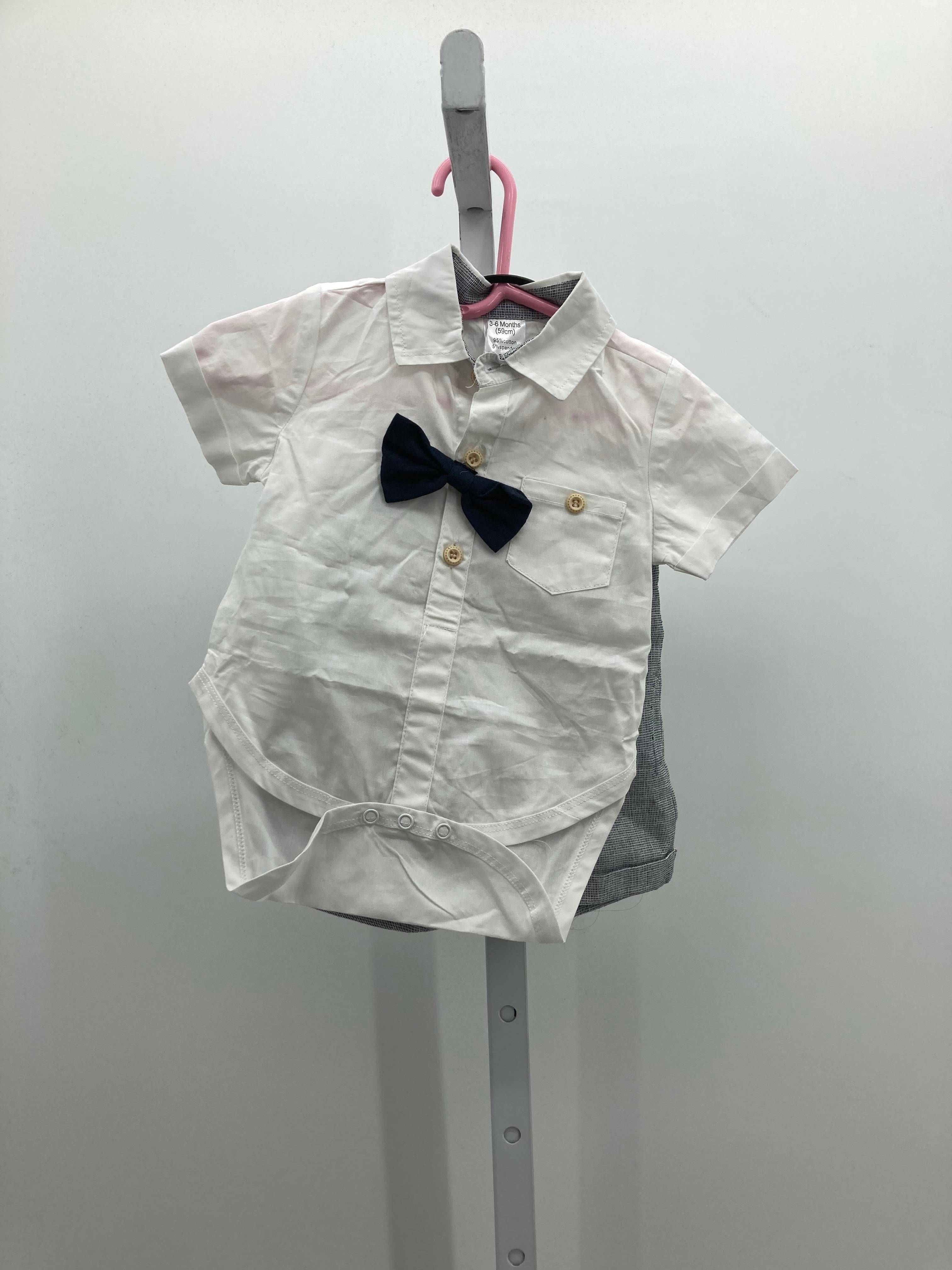 BOW TIE BTN DOWN SHIRT SHIRT WITH SUSPENDERS.