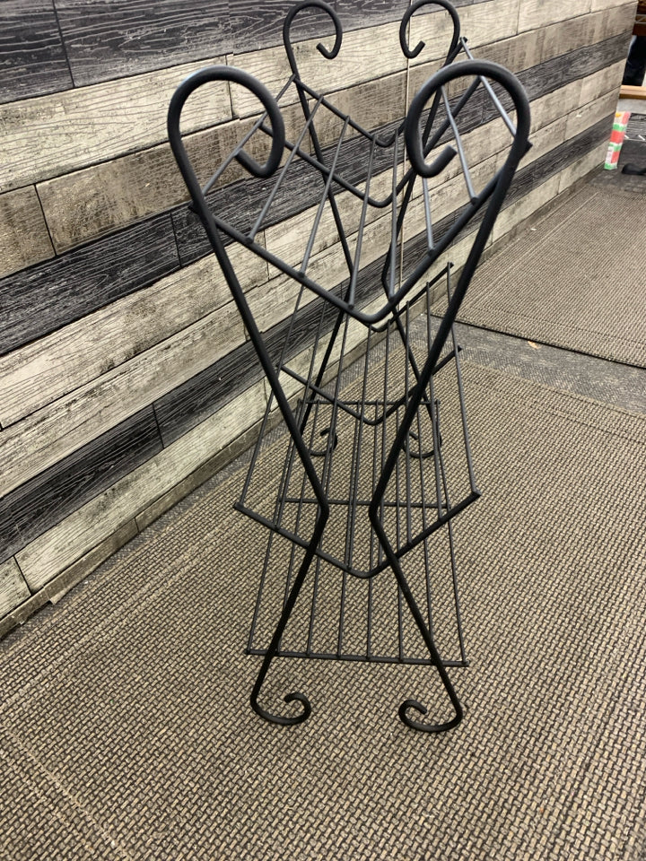 BLACK 3 TIER METAL BOOK CASE.