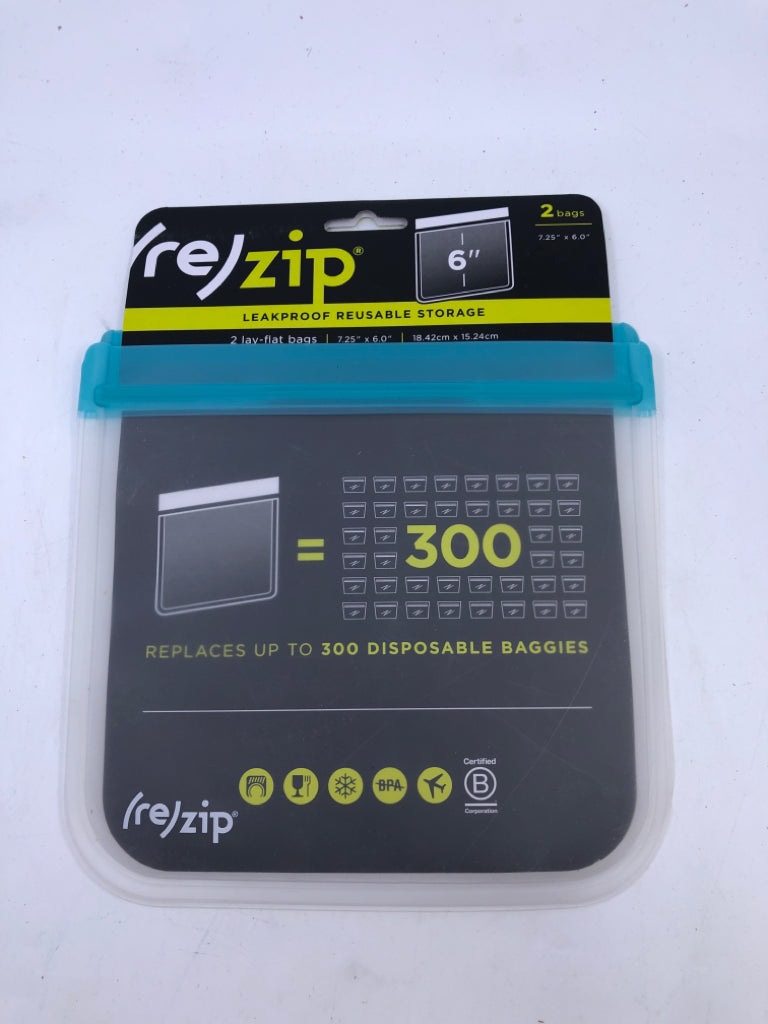NIP 2 LEAKPROOF REUSABLE STORAGE BAGS