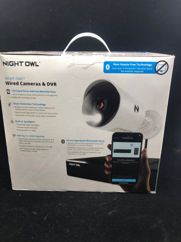 NIB NIGHT OWL WIRED SECURITY SYSTEM.