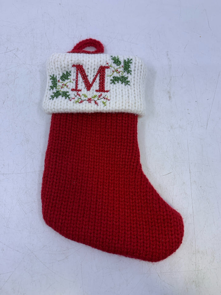 SMALL "M" KNIT STOCKING