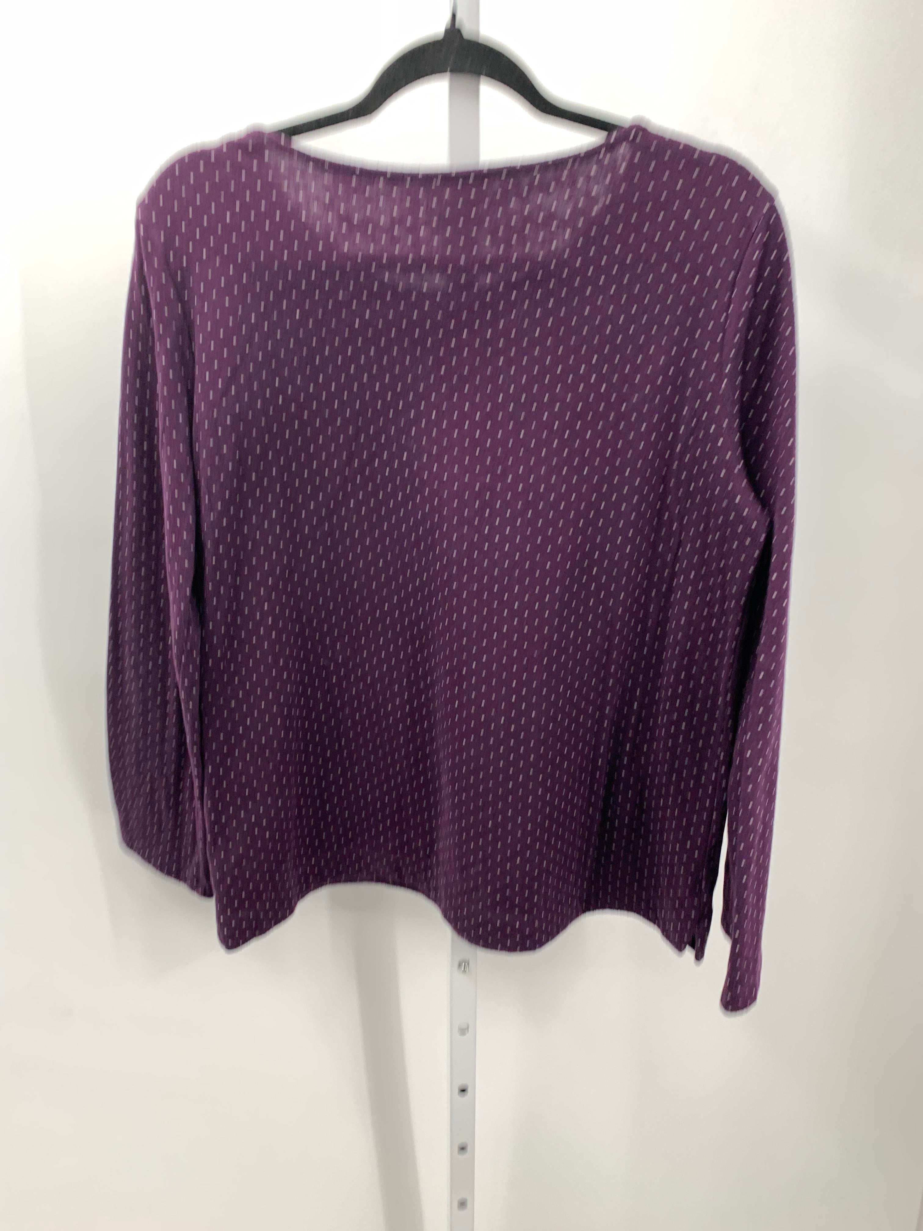 Croft & Barrow Size Large Misses Long Sleeve Shirt