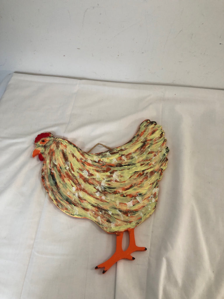 YELLOW ROOSTER WALL HANGING.