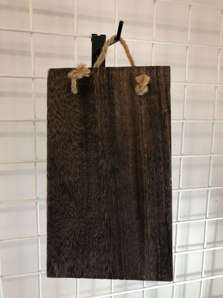 WOOD & GLASS WALL-VASE.