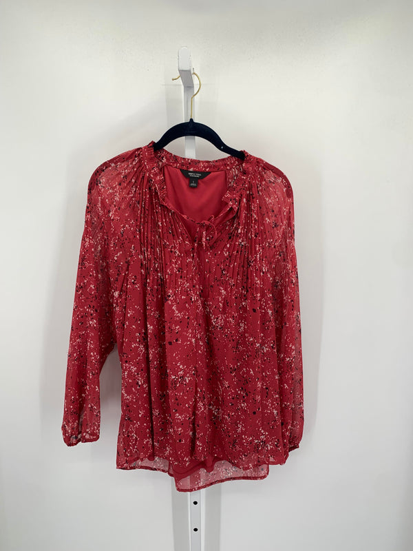 Vera Wang Size Large Misses Long Sleeve Shirt