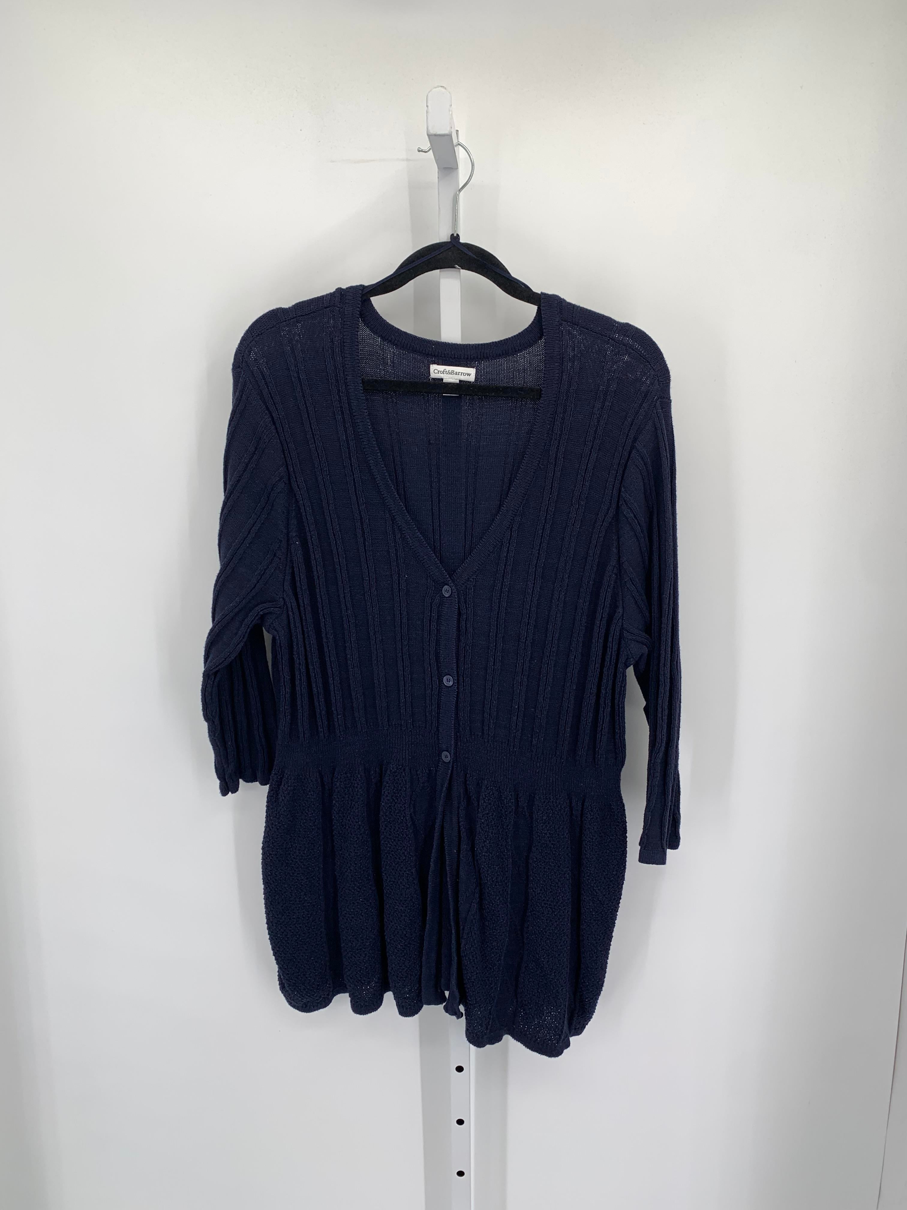 Croft & Barrow Size 2X Womens 3/4 Sleeve Sweater