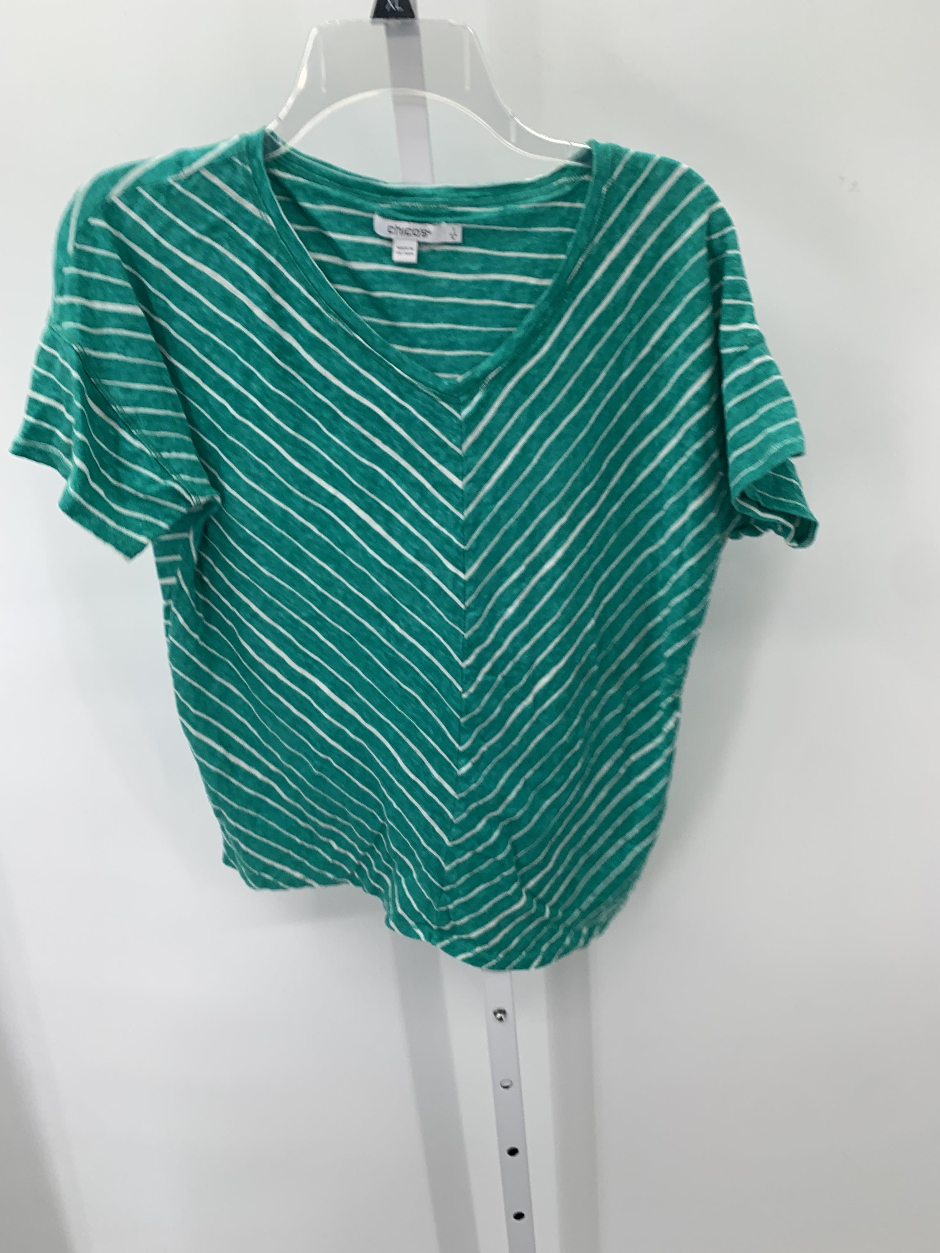 Chico's Size Medium Misses Short Sleeve Shirt